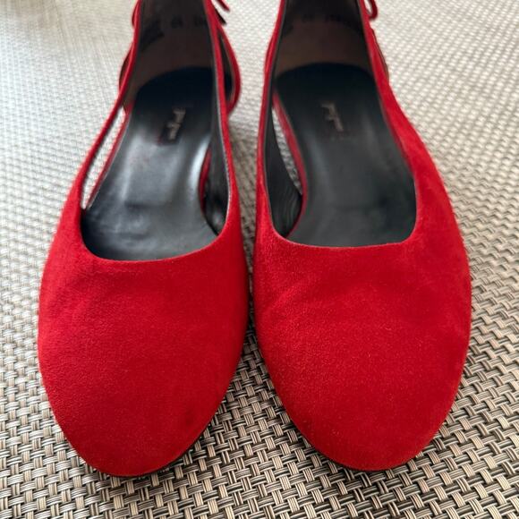 PAUL GREEN Maureen Red Genuine Suede Cutout Back Nows Ballet Flat US9/UK6.5 - Picture 2 of 7